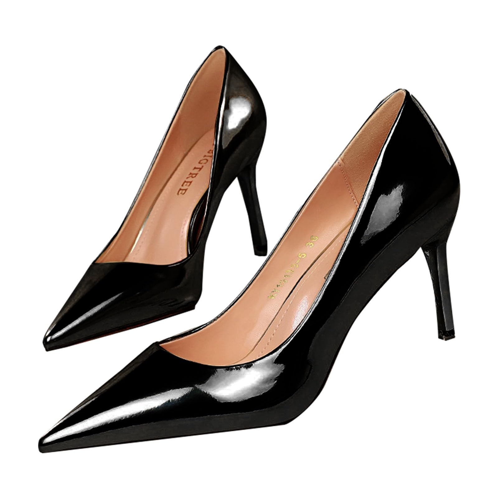 Scarpe da donna con tacco alto, in argento con glitter – décolleté da donna a punta – abito da sera da sposa scarpe da cerimonia nuziale