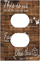 Vista 134 de William Morris Floral Boho Azul Medianoche Azul Bohemio Flor 1 Banda Dúplex Cubierta de Salida Decorativa Receptáculo Único Interruptor Eléctrico