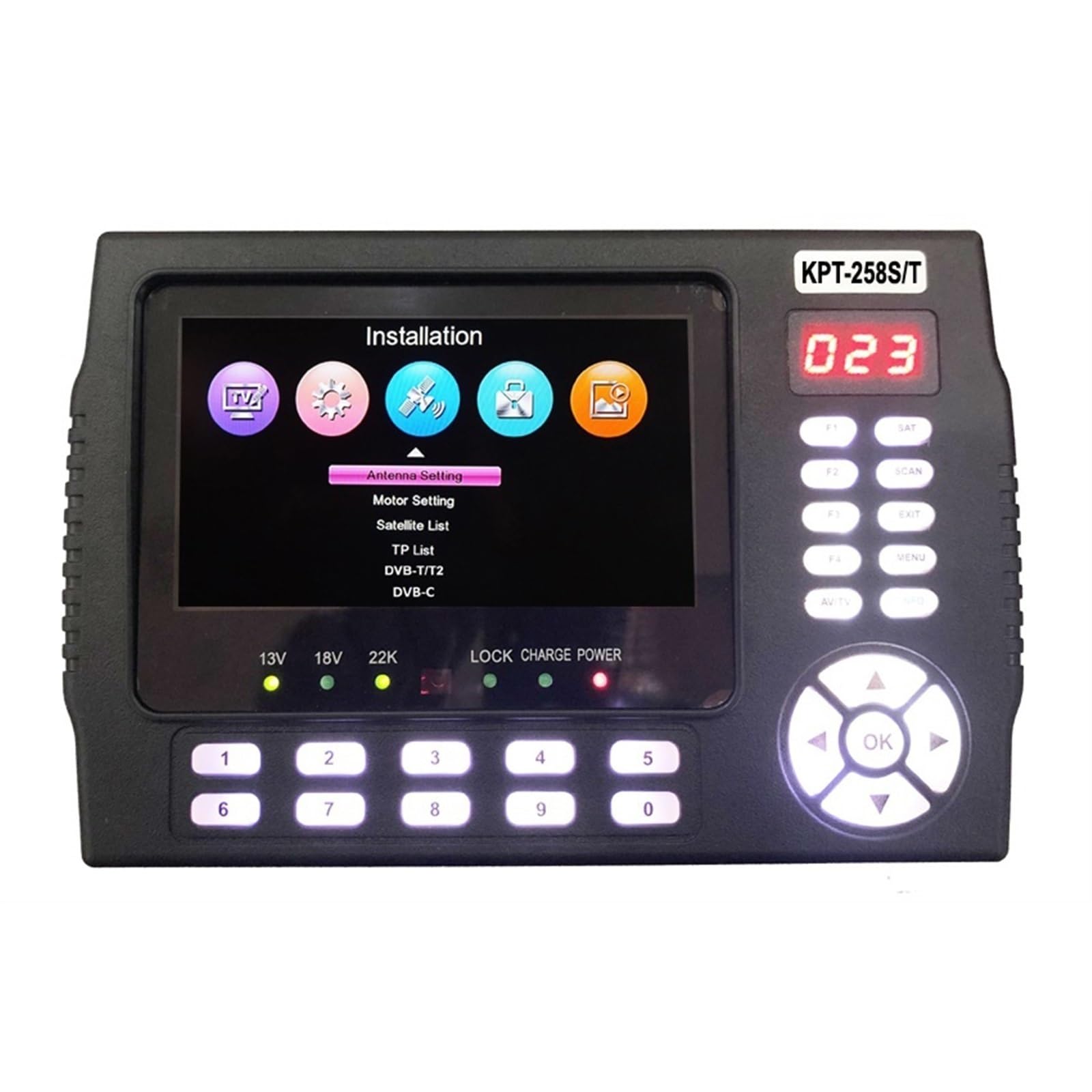 Detector de satélites DVB-S2 DVB-T/T2 DVB-C Combo Medidor De Satélite Digital Buscador De Señal H.265 Buscador De Satélite Decodificador