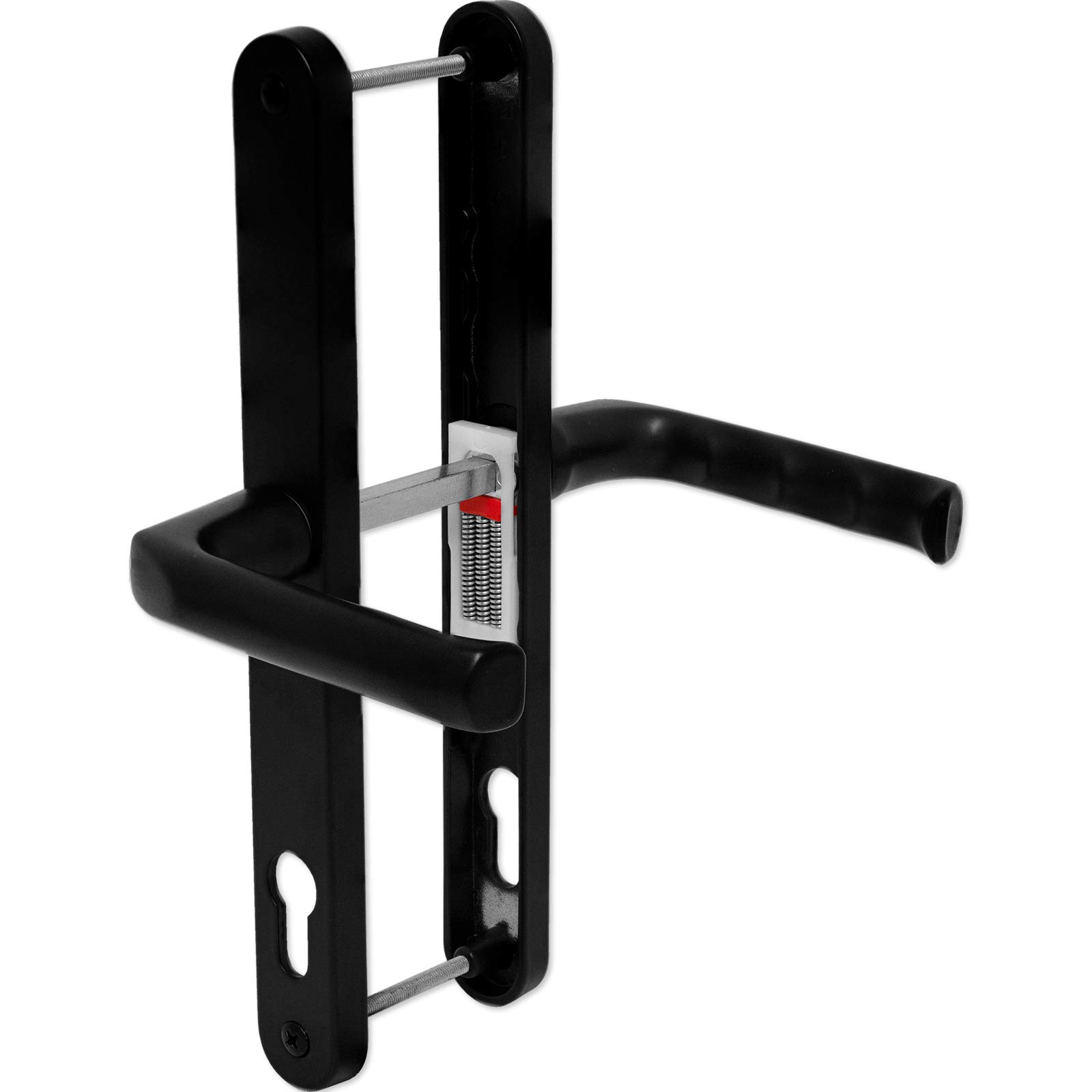 Hoppe Black Upvc Door Handle London 92Pz 240Mm Sprung Double Glazing Pair