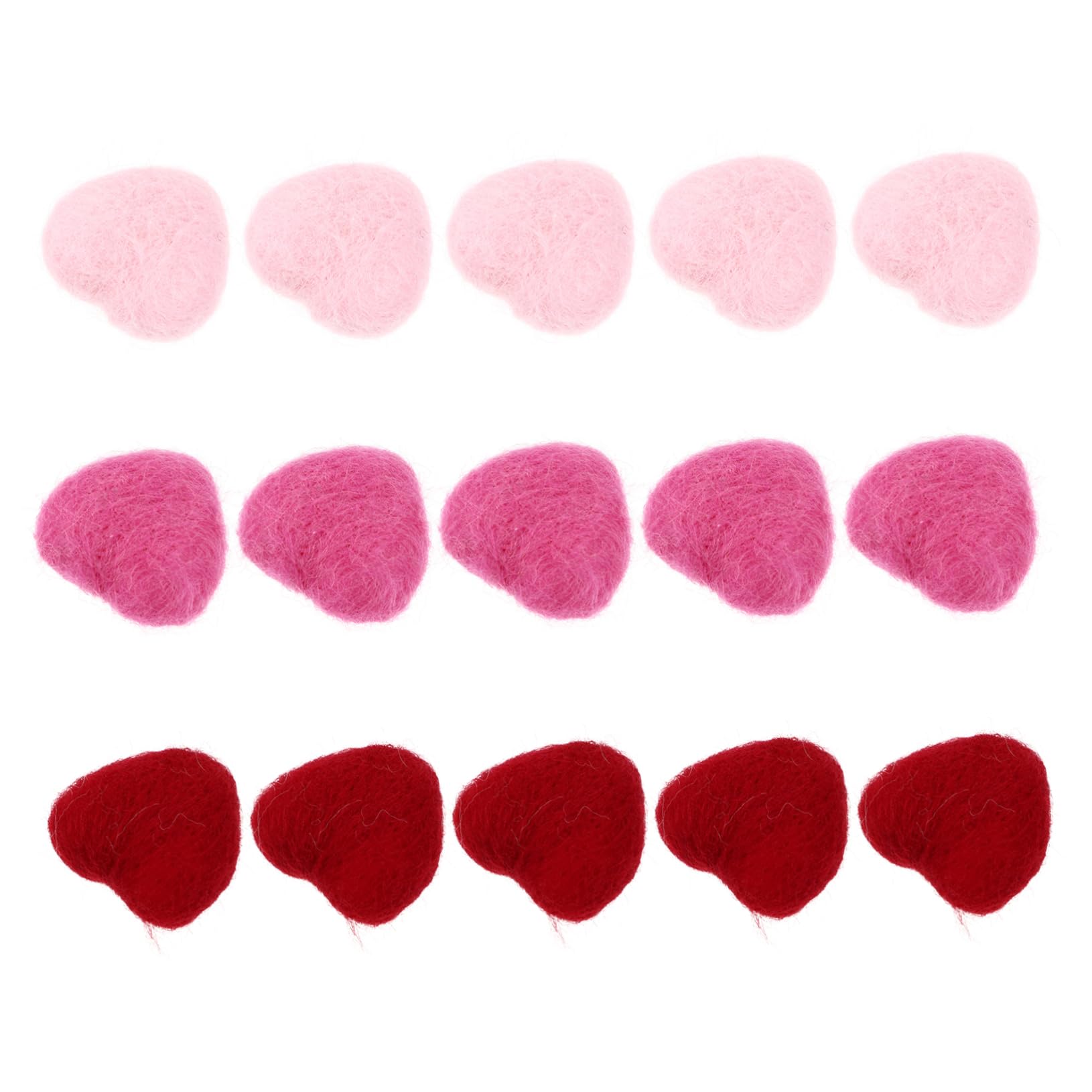 KONTONTY Heart Shape Felt Ornaments and Felt Heart Accessories for Hair Pins and Headdresses Crafting and Decoration Supplies for Valentine Day