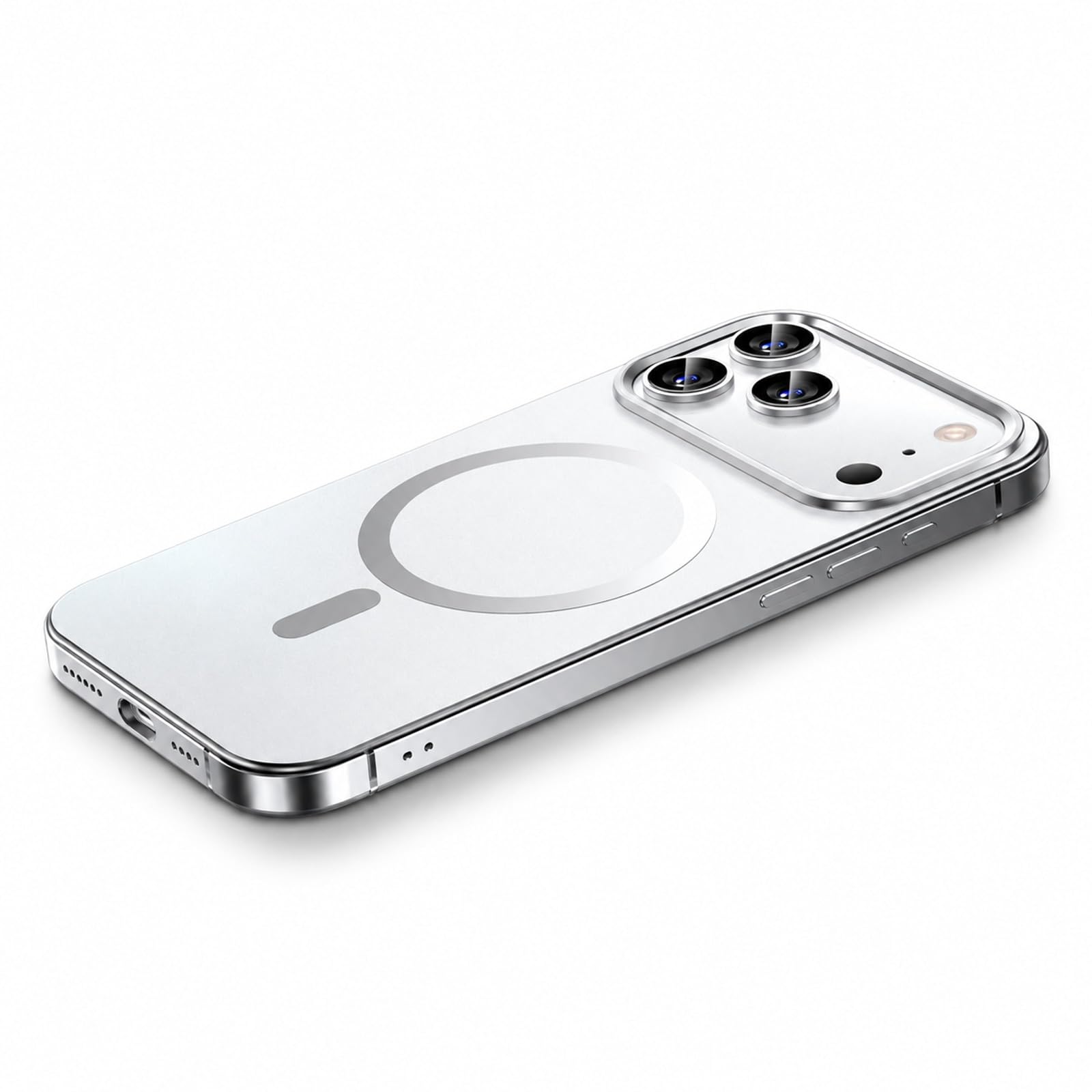 Generisch Aluminiumhülle für iPhone 17 Pro Max - Titan Weiß