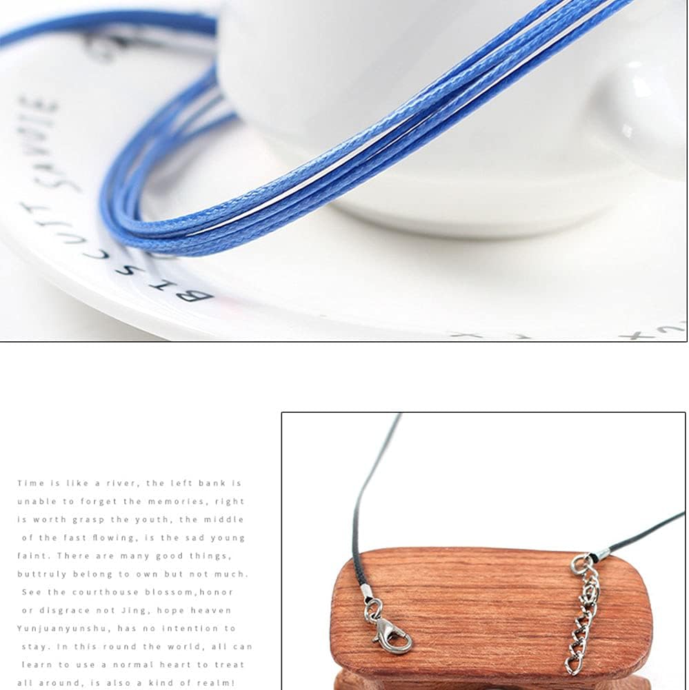 28 Pcs Waxed Necklace Cord with Clasp Multicolor Necklace String 1.5mm for Bracelet Jewelry Making 18 Inch