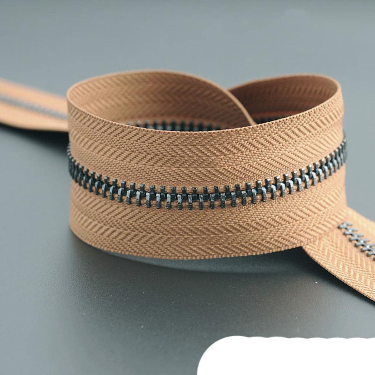 XXHNBF Zipper for Bags, Ziper Puller,Zip Fixer, Sliders Zipper,Sewing Zips,Ended Fasteners,1/3Yard 5# Metal Zippers Open-End Tailor Garment Bags Home Crafts