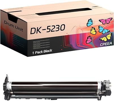 Compatible for Kyocera DK-5230 DK-5231 Drum Unit Work for Kyocera ECOSYS M5521cdw M5526cdw P5021cdw P5026cdw Printers, with Chip, High Yield 90000 Pages, Clear Printing Black