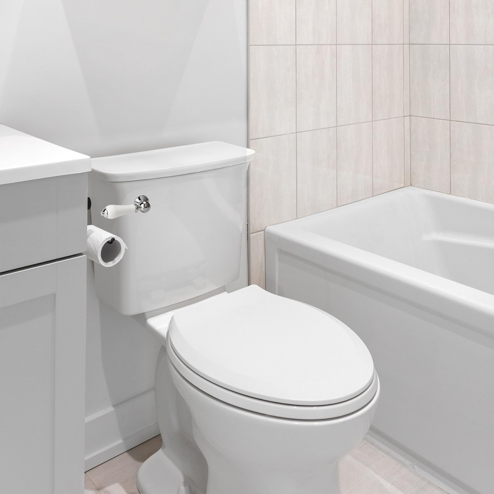 Weielt Ceramic Toilet Flush Handle Eeplacement Kit Zinc Alloy Metal Toilet Handle Replacement - Image 4