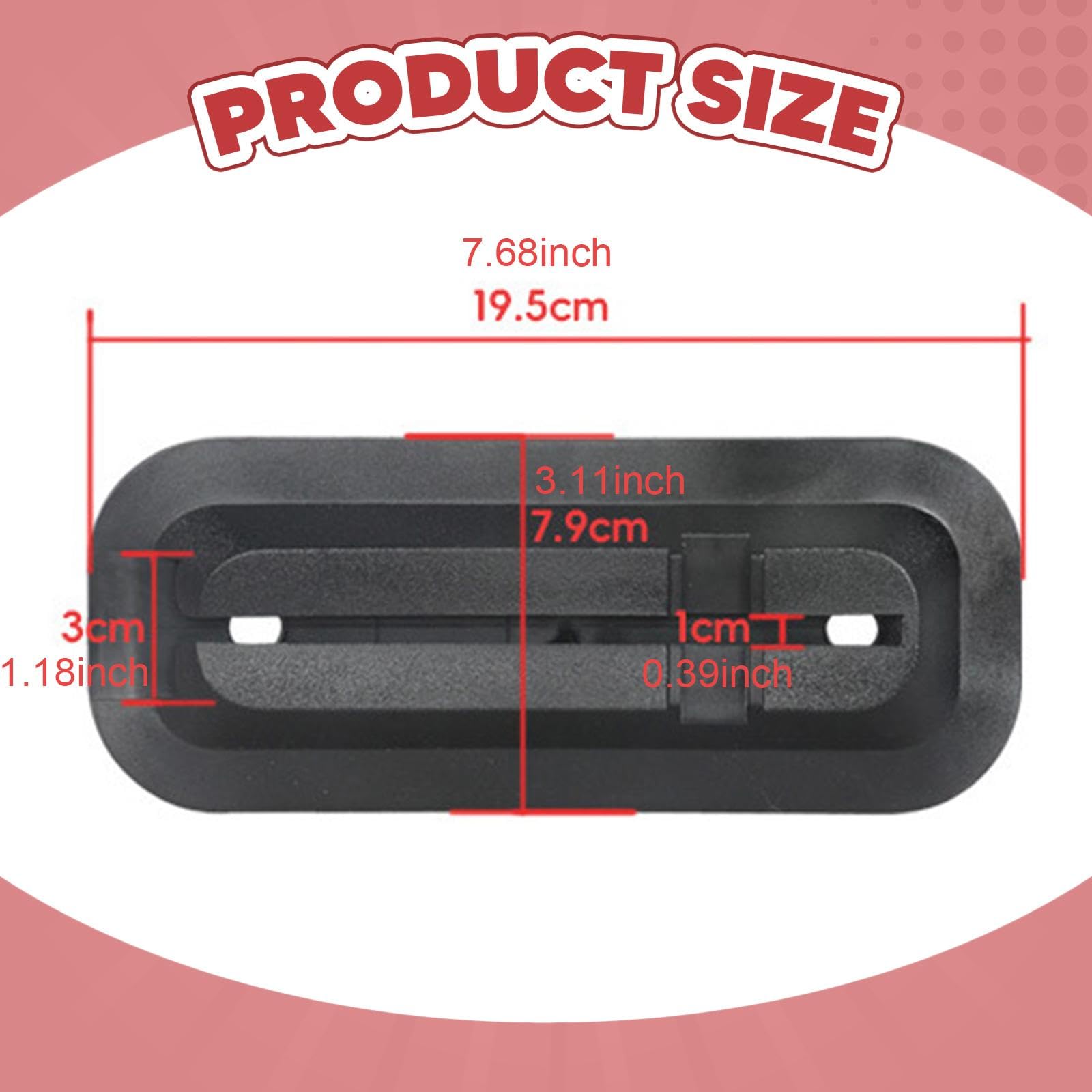 Gralara Base per Pinna da Surf, 19,5 X 7,9 Cm Dock per Pinna in Materiale PVC per Longboard E Shortboard, Dotata di Una Struttura di Bloccaggio Scorrevole, Resistente all'Usura, Robusto