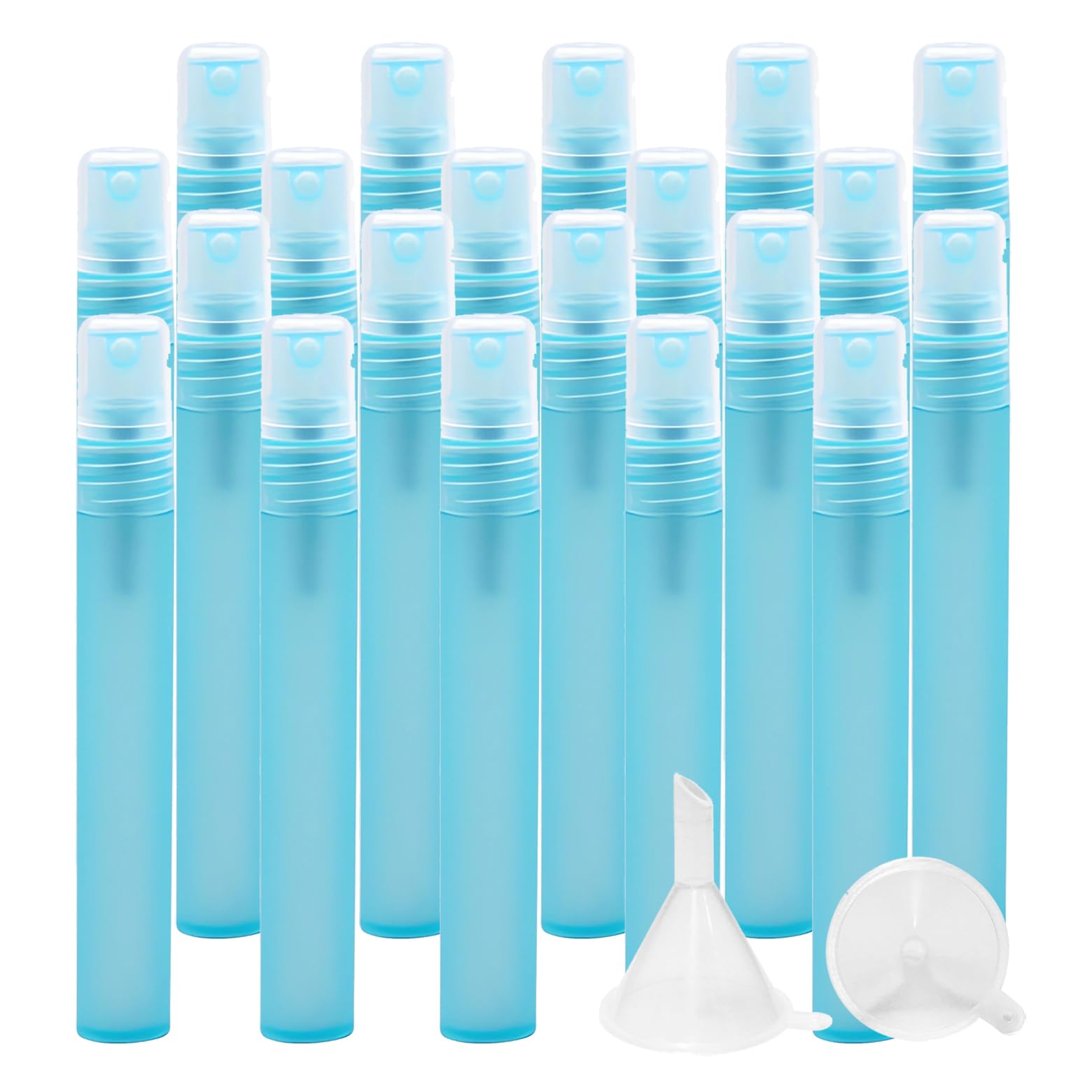 100 Pezzi 10ml Glassato Blu plastica flacone spray Piccolo Flacone Spray per Nebbia Riutilizzabile Portatile, Bottiglia di Profumo, Cosmetica, Viaggio