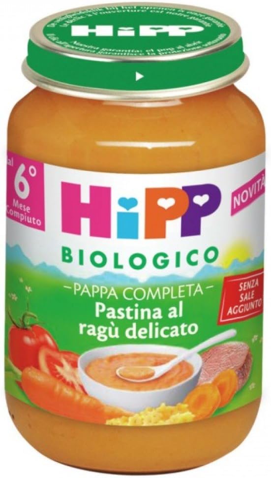 Hipp Organic Baby Food Ready Pastina Al Delicate Sauce 190g