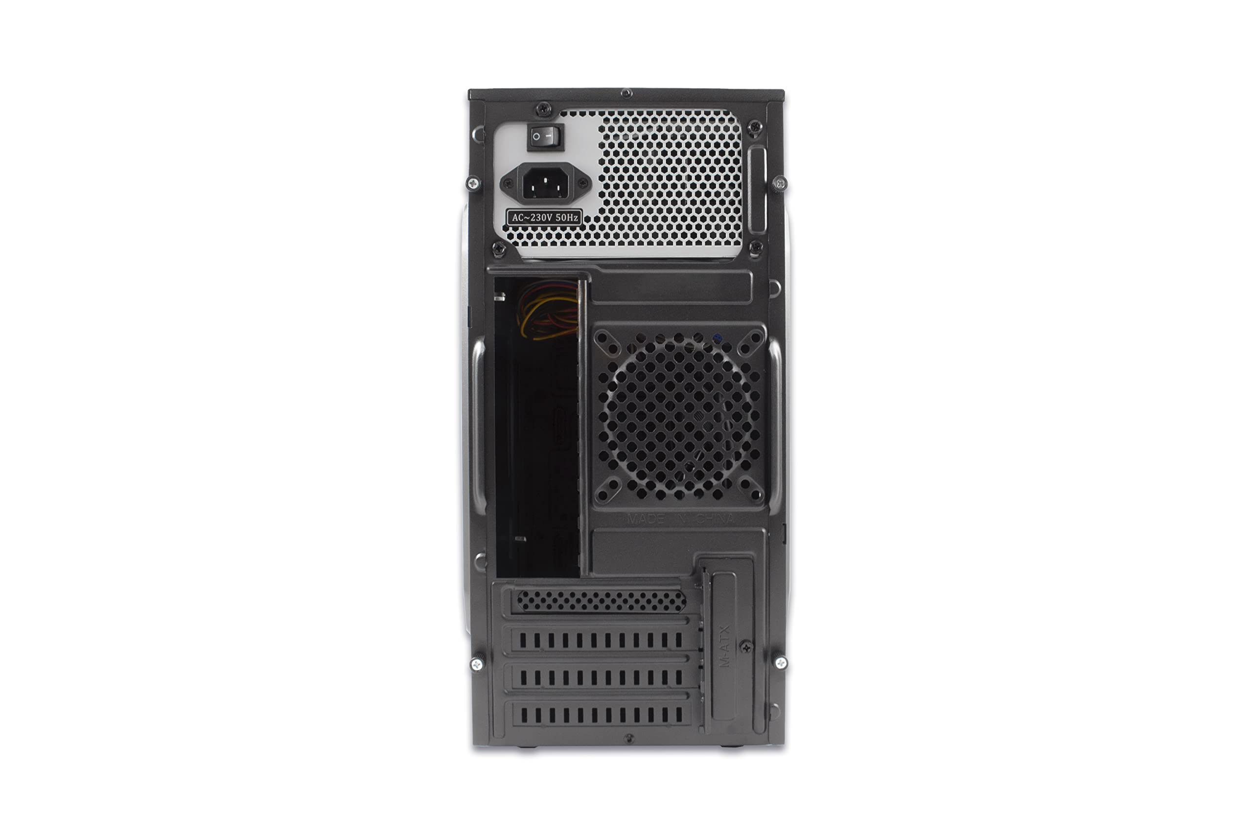 PC Case MPC-28 - Caja PC Micro ATX y Mini ITX con Fuente de Alimentación EP500, 2 x USB3.0 Frontales, Soporte para Candado, Compatible con Gráficas de hasta 29cm de Largo. Color Negro