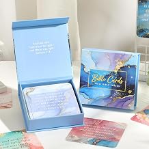 icceemee Bible Verse Cards with Box -100 Verses Double-sided Prayer Cards