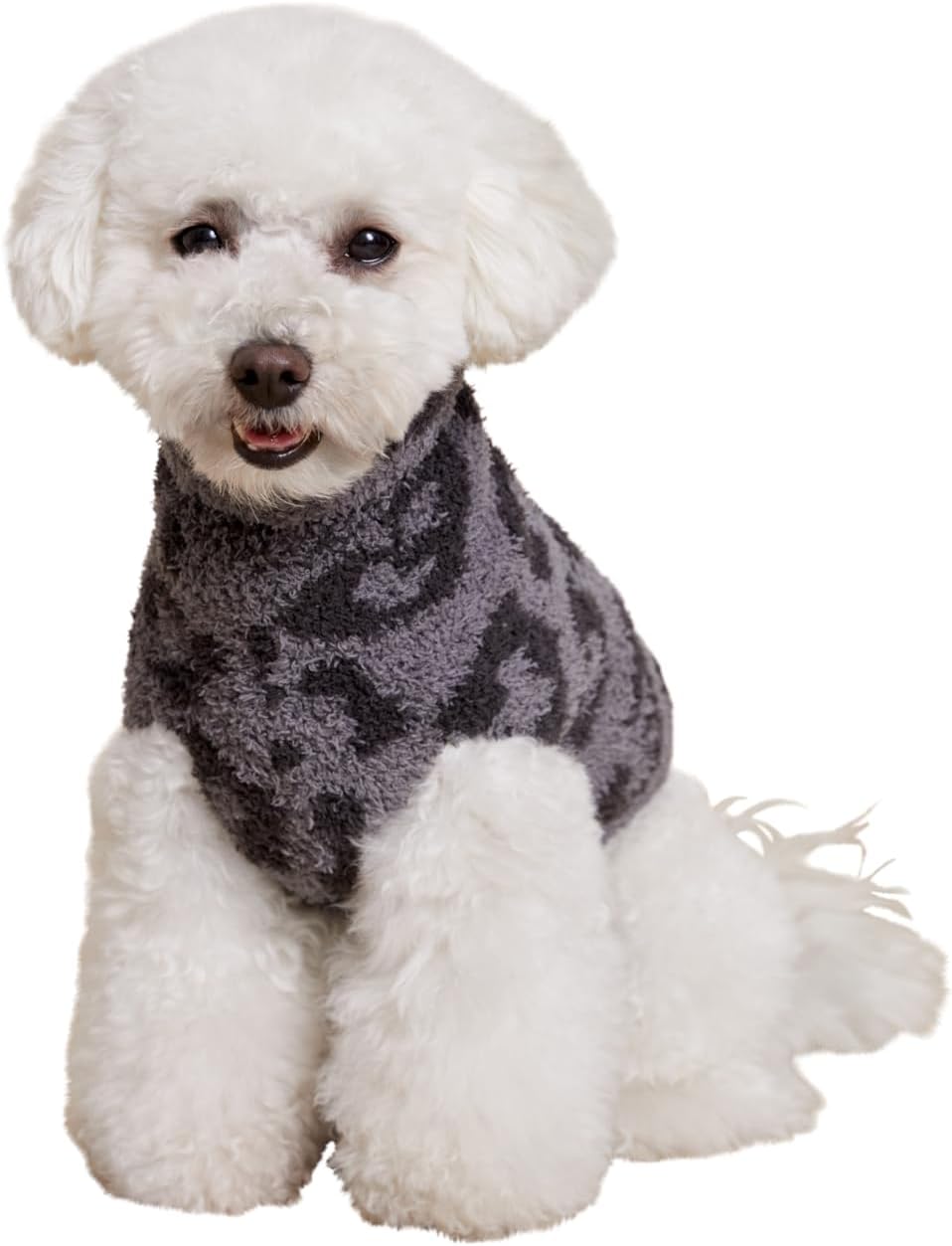 Barefoot Dreams® CozyChic® Barefoot in the Wild Pet Sweater, Graphite-Carbon, Small