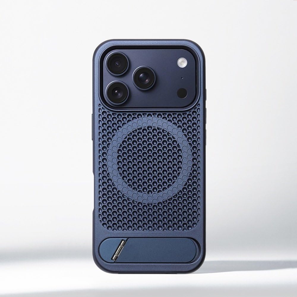 Luksusowe etui chłodzące z siatki o strukturze plastra miodu do iPhone'a 17 16 15 14 13 12 Pro Max 17 Air 16 15 14 Plus z bezprzewodowym ładowaniem, niebieskie, do iPhone'a 13 Pro