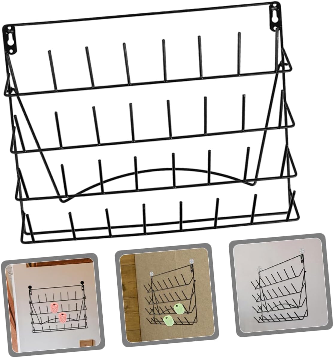 2pcs Space-Saving Wall Mount Rack Iron Drying Rack Bottle Drainer Cup Storage Versatile for Home Decor