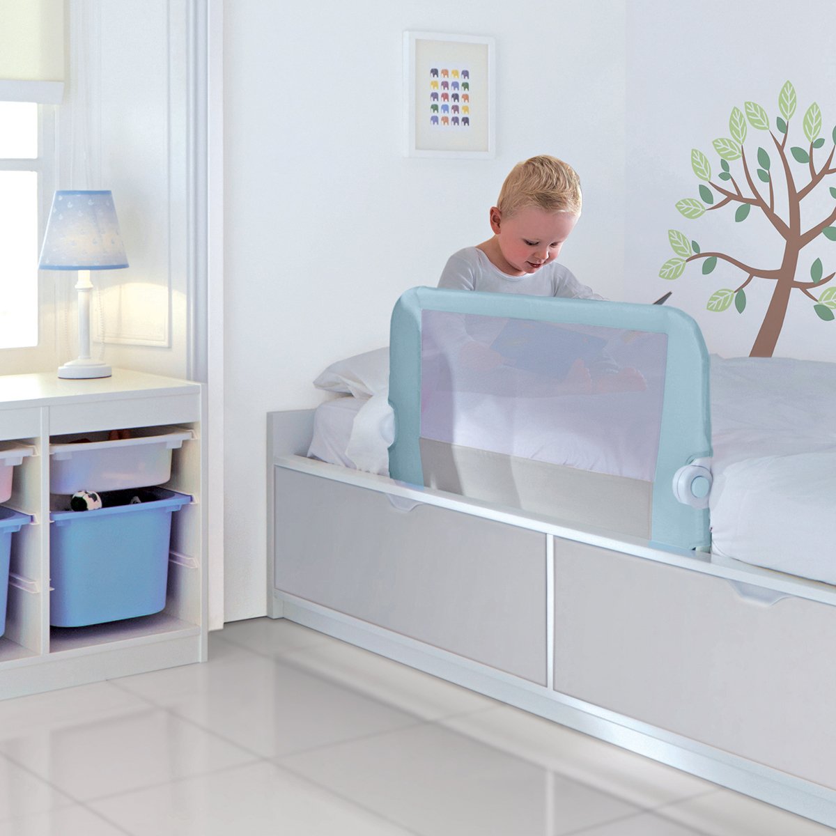 lindam bed guard white