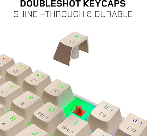 Miniatura 5 de EVO Compact 61 Teclado mecánico para juegos - Efecto de iluminación arcoíris - Estilo retro