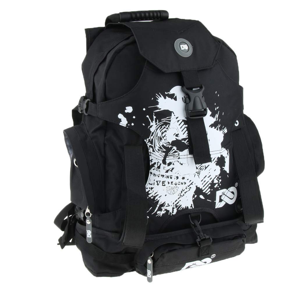 Sac à Dos Sacoche Chaussures Patinage Sac de Transport Rollers Sac d'entrainement et Porte-Rollers Noir B 53x36x19cm
