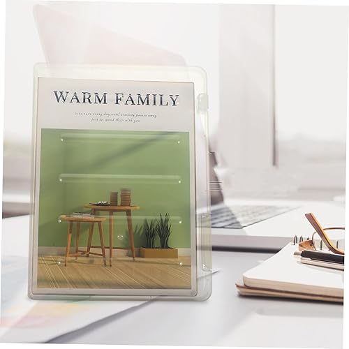 Miniatura 7 de EXCEART Caja de almacenamiento de archivos de 3 piezas, pegatinas transparentes, pegatinas cuadradas, contenedores de almacenamiento de plástico