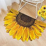 Poowe Indoor Doormat Sunflower Front Door Mat 23''x35'' Non Slip Rubber Backing Floral Rugs Welcome Decorative Door Mat for Inside Outside Entry
