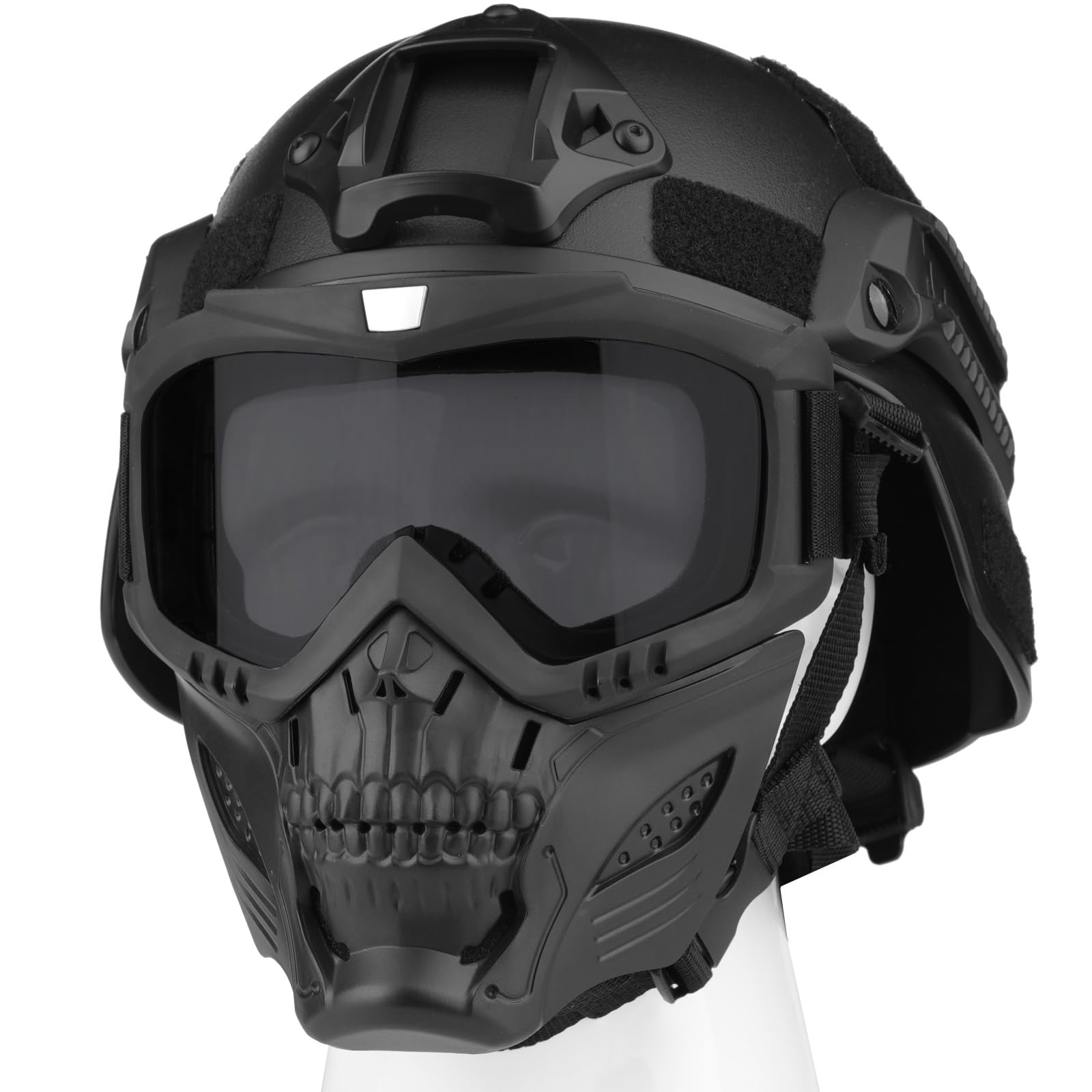 Supporto Adattatore per Casco Tattico, Supporto Casco Regolabile Rotazione a 360 ° Set, Adattatore Casco per Guide Casco da 19 a 21 Mm Supporto Adattatore per Casco Tattico, Supporto Casco Regolabile Rotazione a 360 ° Set, Adattatore Casco per Guide Casco da 19 a 21 Mm