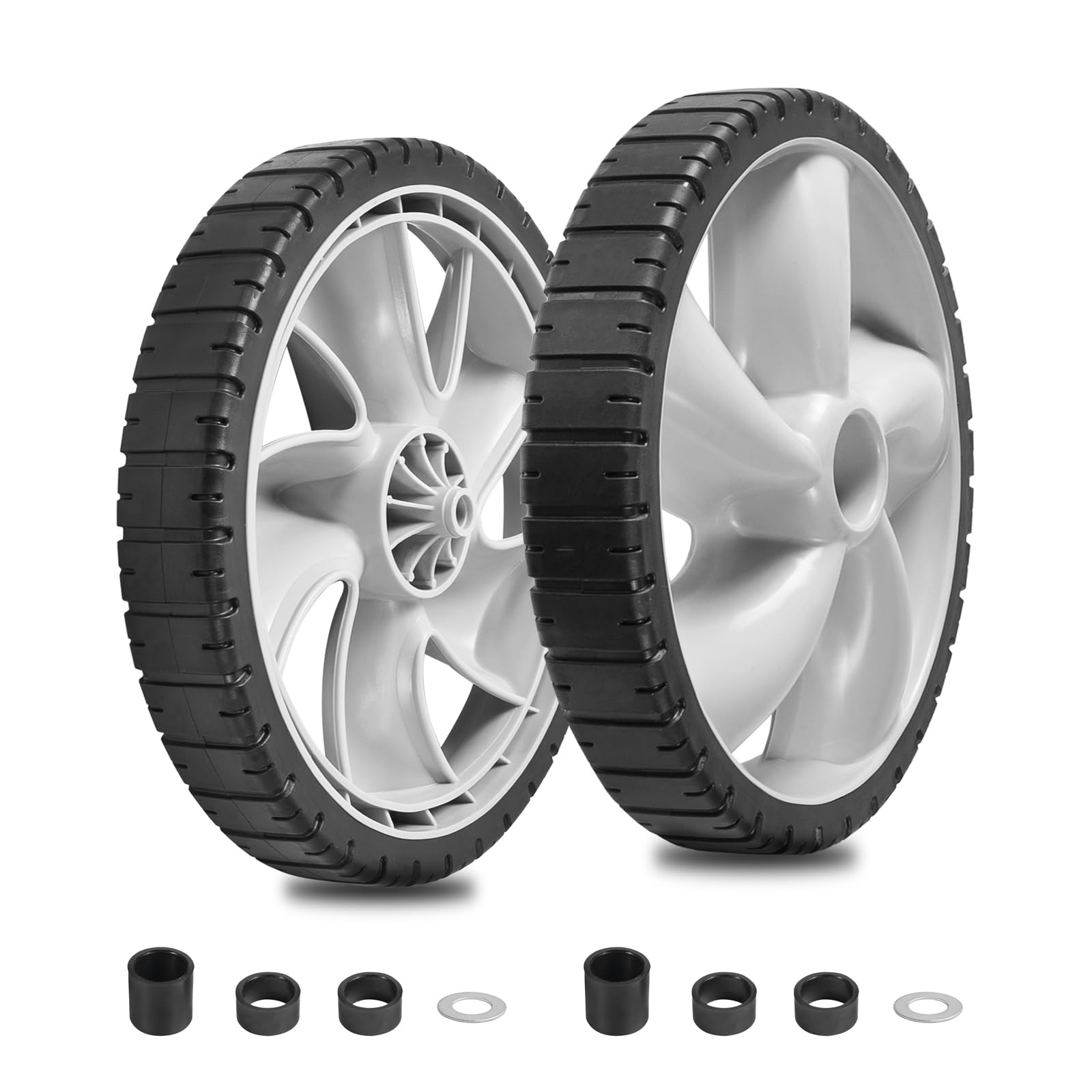 Ruedas traseras de 12 x 1.75 pulgadas para cortacésped Craftsman Arnold 490-324-0002, neumáticos de plástico de 12 pulgadas compatibles con cortacéspedes Poulan, Brute, Hon da, Hu sqvarna,