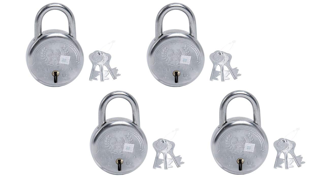 Harrison T-26 LITE/BCP-0532_PK 12 Steel 5 Levers Padlock with 3 Keys (Pack of 12), Silver | Padlock, Padlocks, Locks for Home, Locks for Main Door — Amazon image 5