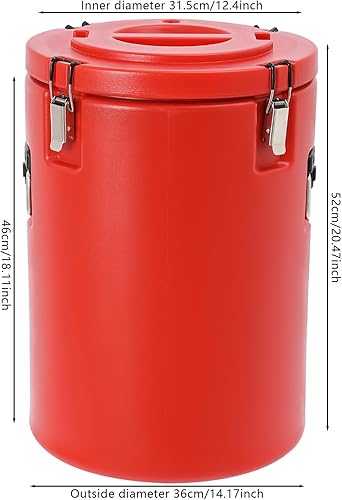 Miniatura 2 de Contenedor de sopa aislado de 9.25 galones, calentador de alimentos comerciales para alimentos calientes y fríos, enfriador de alimentos aislado