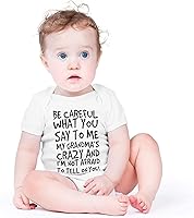 Vista 3 de Back Off I Have A Crazy Grandma Funny Baby Pregnancy Bodysuits Infant One-piece Baby Bodysuit funny baby Onesie