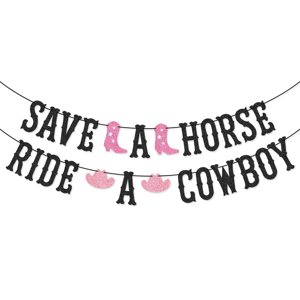 Wulagogo Save a Horse Ride a Cowboy Banner for Western Cowgirl, Last Rodeo Hoedown, Nash Bash Nashville Bachelorette Party Decorations