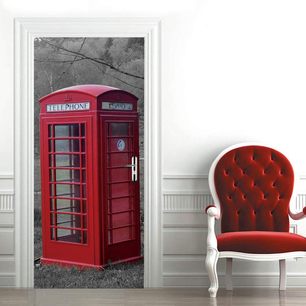 Poster autocollant porte rétro pour une déco de chambre style British