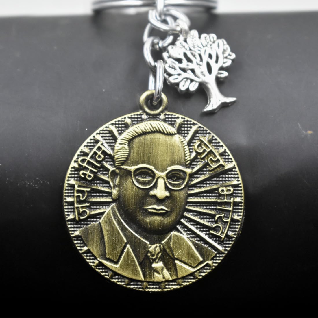 afh Jay Bhim Jay Bharat Ambedkar Tree of Life Grey Keychain for Car Bike Home Office | Dr. B.R. Ambedkar Key Ring | Durable Inspirational Gift Keychain for Men & Women-picture-10