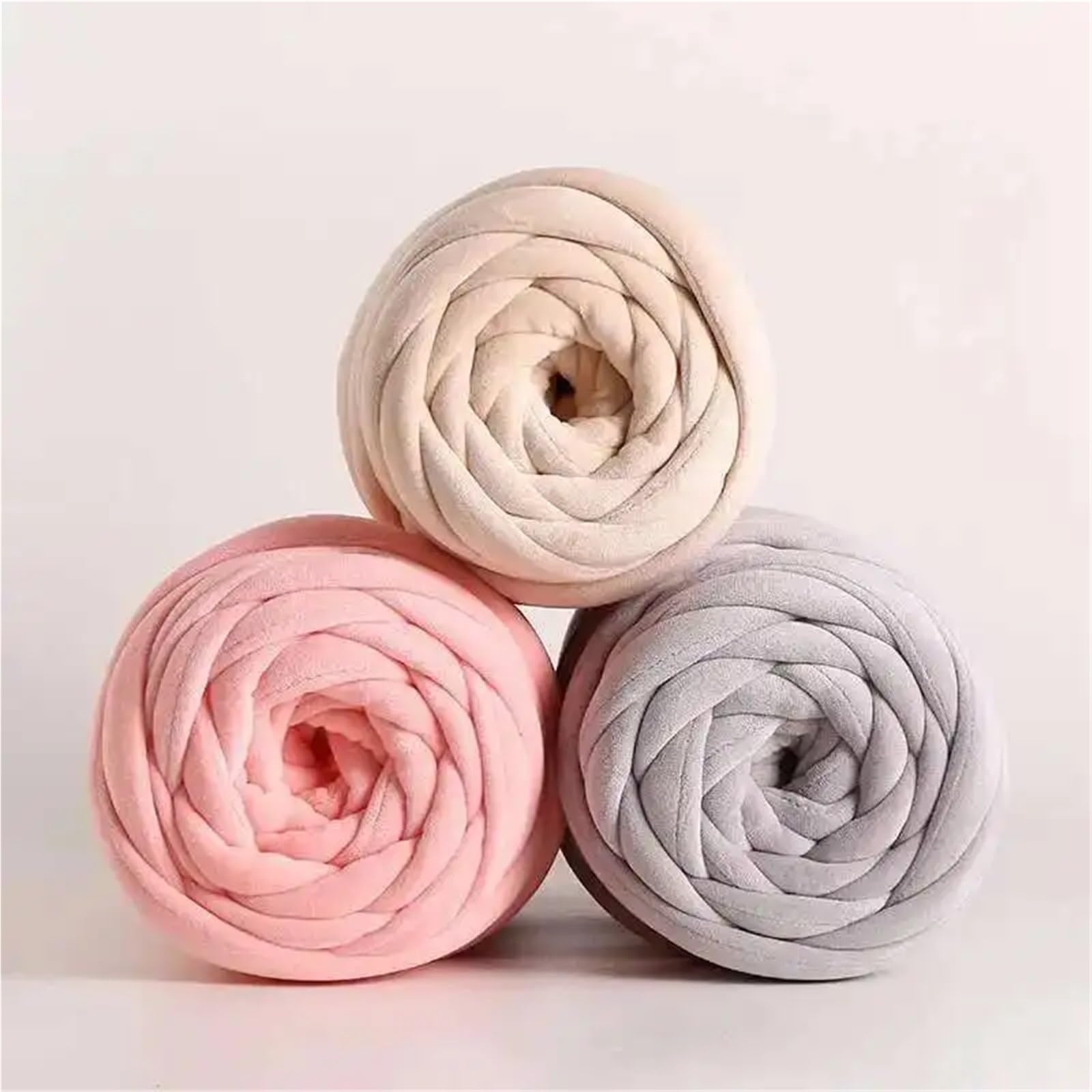 Hilo de Grueso DIY manta gruesa de terciopelo súper voluminosa, hilo grueso tejido a mano, cesta 500g, alfombras tejidas a gigantes Para coser(Light Purple)