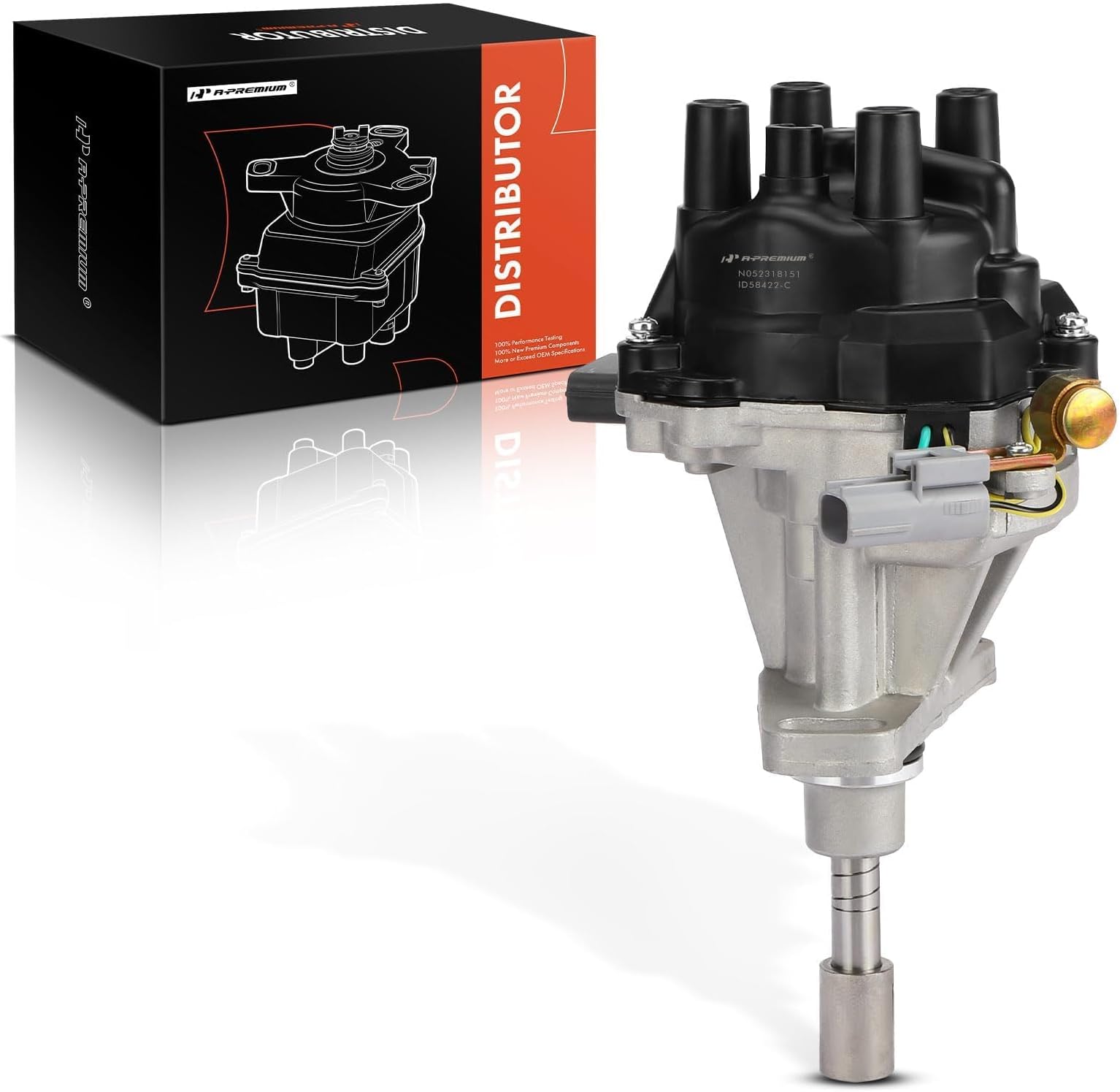 Ignition Distributor with Cap and Rotor Compatible with Nissan Pickup 1996-1997 2.4L