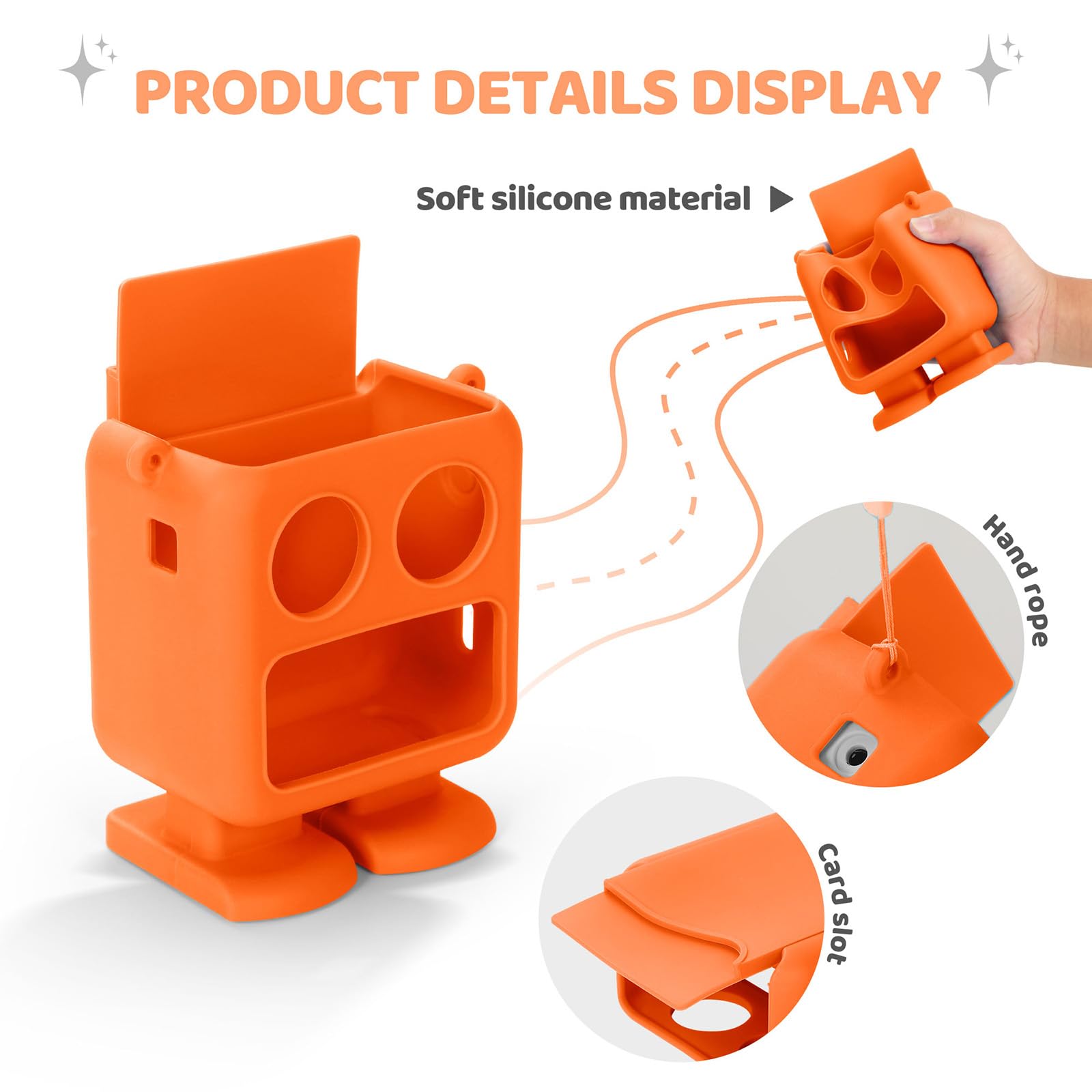 LICHIFIT Cartoon Silicone Case Cover for Yoto Mini Protective Shell Box Cute Skin Multi-Function Protector with Card Slot and Portable Hand Rope - Image 4