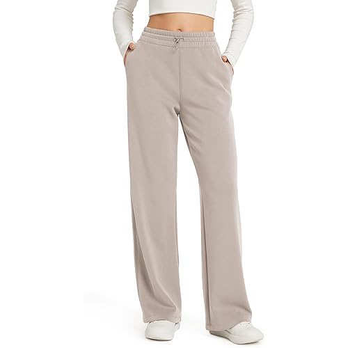 ODODOS Women's Modal Soft Wide Leg Pants with Pockets Adjustable Shockcord High Waist Casual Lounge Pants-27/29/31" Inseam