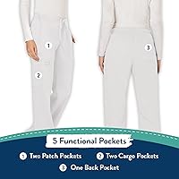 Vista 5 de Cherokee - Pantalones quirúrgicos elásticos Workwear Revolution WW120 para mujer, suaves y con cordón ajustable