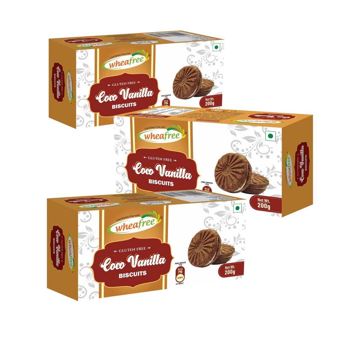 Wheafree Gluten Free Coco Vanilla Biscuits Combo (Pack of 3 x 200g each) | Tasty Crunchy and Flavoured Biscuits | Best tea time snacks | Nutritional | 100% Natural and Gluten Free Veg Ingredients (B08XQTDQHZ) Amazon Price History, Amazon Price Tracker
