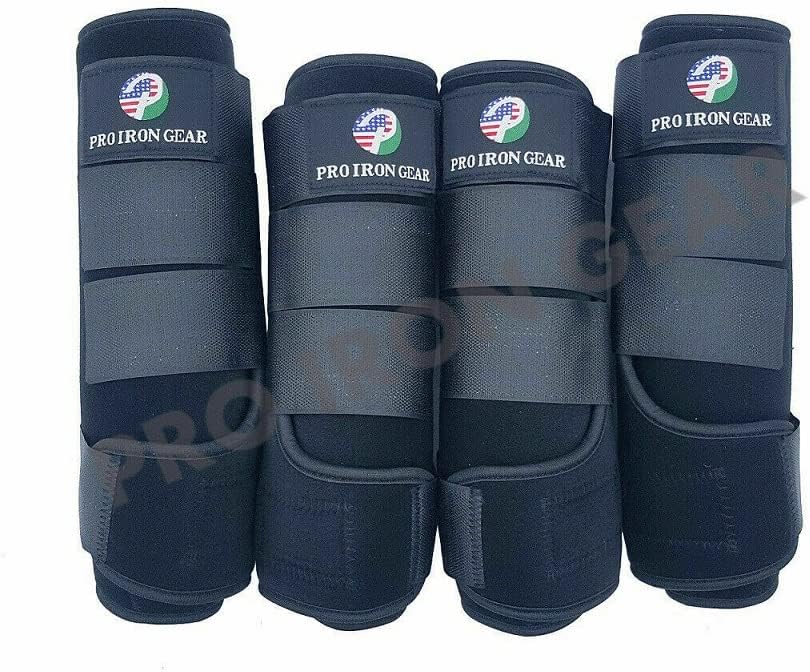 Vista 12 de Botas de cepillado de medicina para caballos Juego de 2 y juego de 4 en 14 colores ROSA (juego de 4)