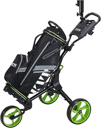 Miniatura 1 de KVV Carrito de golf de 3 ruedas, ultra ligero, tamaño plegable, nueva versión
