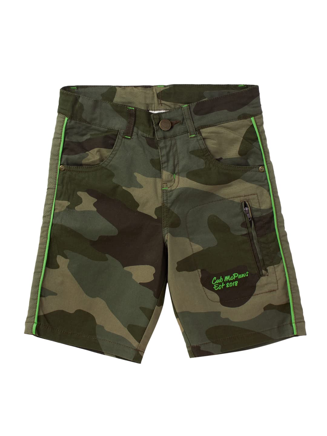Cub McPaws Boys Regular Fit Cotton Blend Fashion Shorts