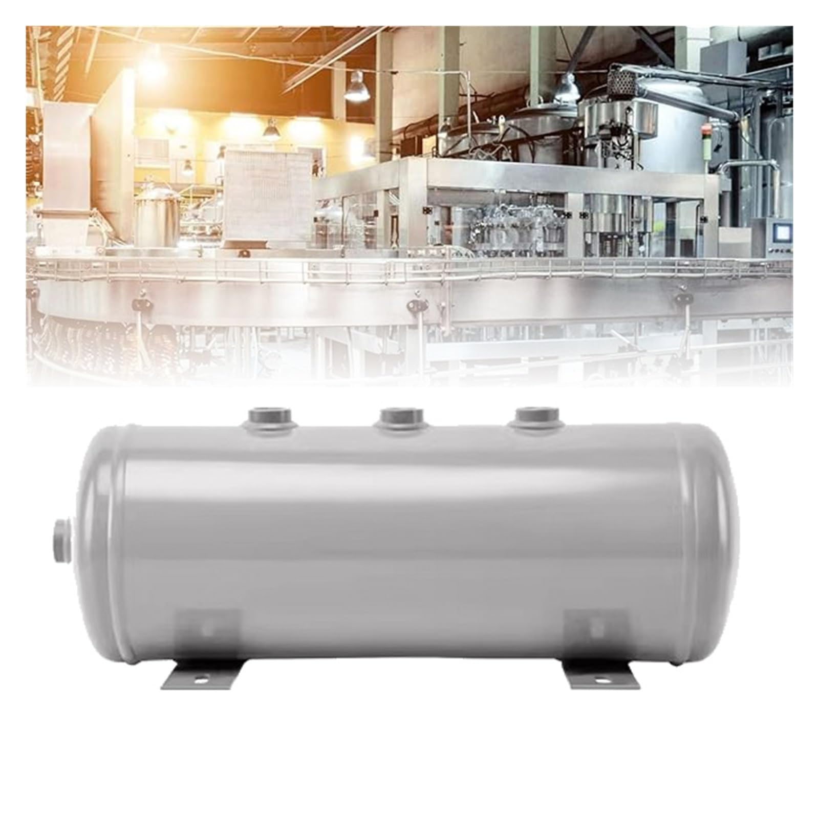 Contenedores de Almacenamiento de Gas de 8 L/2,1 galones, Tanque de depósito for compresor de Aire, contenedores de Almacenamiento de Gas for Tanques de Aire comerciales con Accesorios(45x16x16cm)