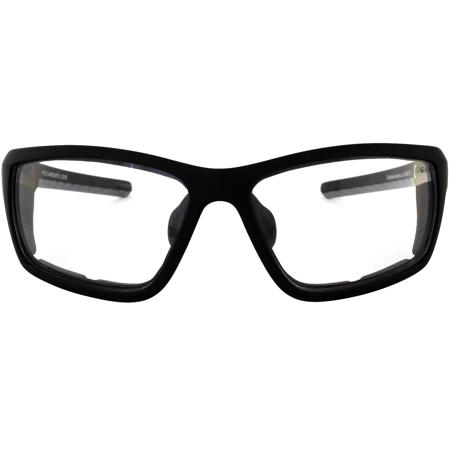 Global Vision Eyewear Kinetic Foam Padded Motorcycle Safety Sunglasses 2 Pair Soft Touch Black Frames Smoke & Clear Lenses