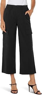 Liverpool Women's Hi-Rise Cargo Crop Straight Pant 26"