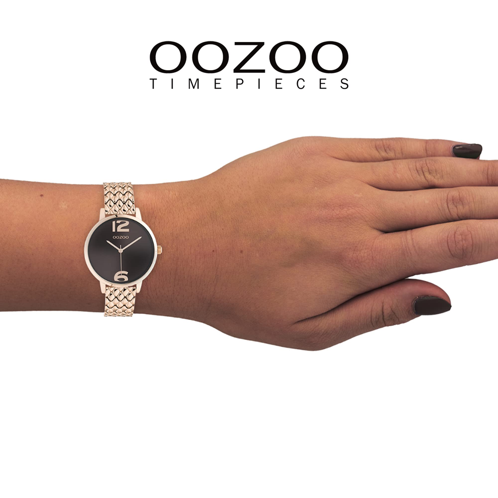 Oozoo Timepieces - Reloj de pulsera para mujer con correa de metal de 15 mm | Reloj de alta calidad para mujer – elegante reloj analógico para mujer en redondo