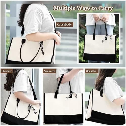 Miniatura 4 de Bolsa de lona para novia con cremallera, despedida de solteradespedida de solteraregalos de día de boda para novia, bolsas de señora con bolsillo