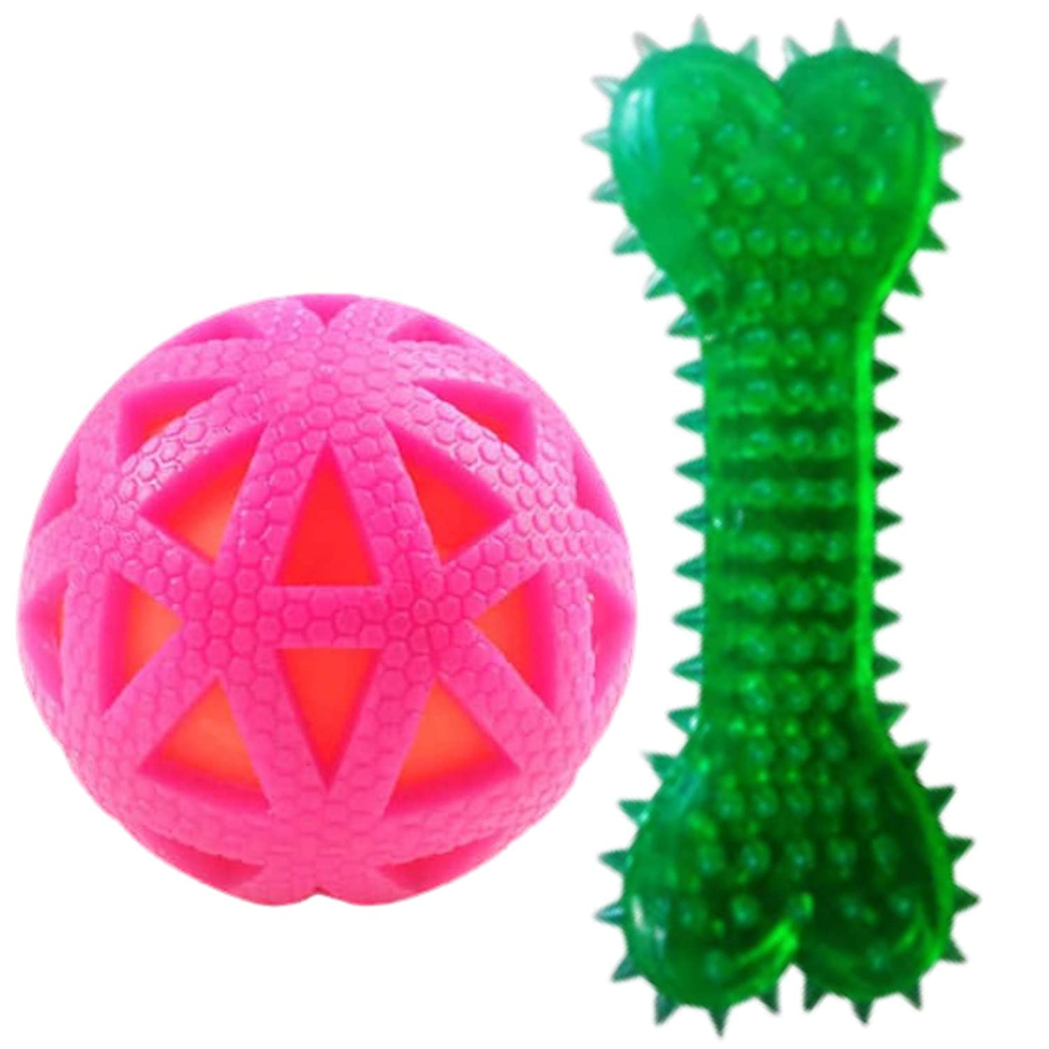 Picckola International Chew Toy Teething Toy Playing Fun Toy - Hard Spike Bonel |Customized Interactive Fetch Ball |- All Small and Medium Breed Dogs (Combo of 2) - Color May Vary (B099S7HZ7T) Amazon Price History, Amazon Price Tracker
