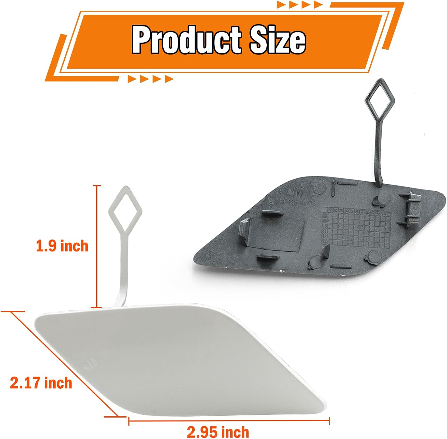 Yumzeco for Mercedes Benz E Class W212 Front Tow Hook Cover 2011 2012 2013