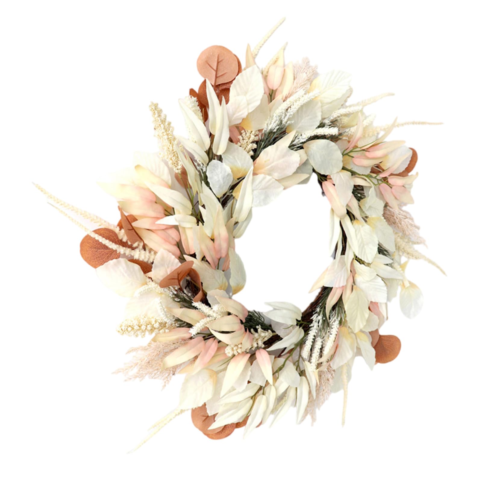 Couronne de riz artificielle déco de porte sans entretien