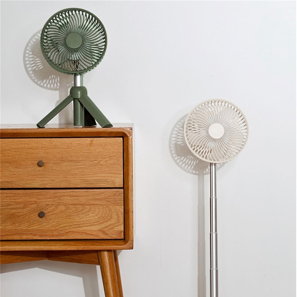 Tripod Camping Ceiling Table Fan Floor Stand Cooling Fan Rechargeable