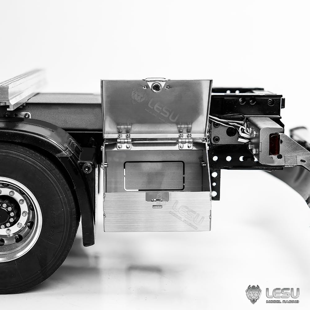 1/14 LESU Metal Toolbox for RC Hydraulic Dump Truck Electric Tractor Car Model for Adult Hobby